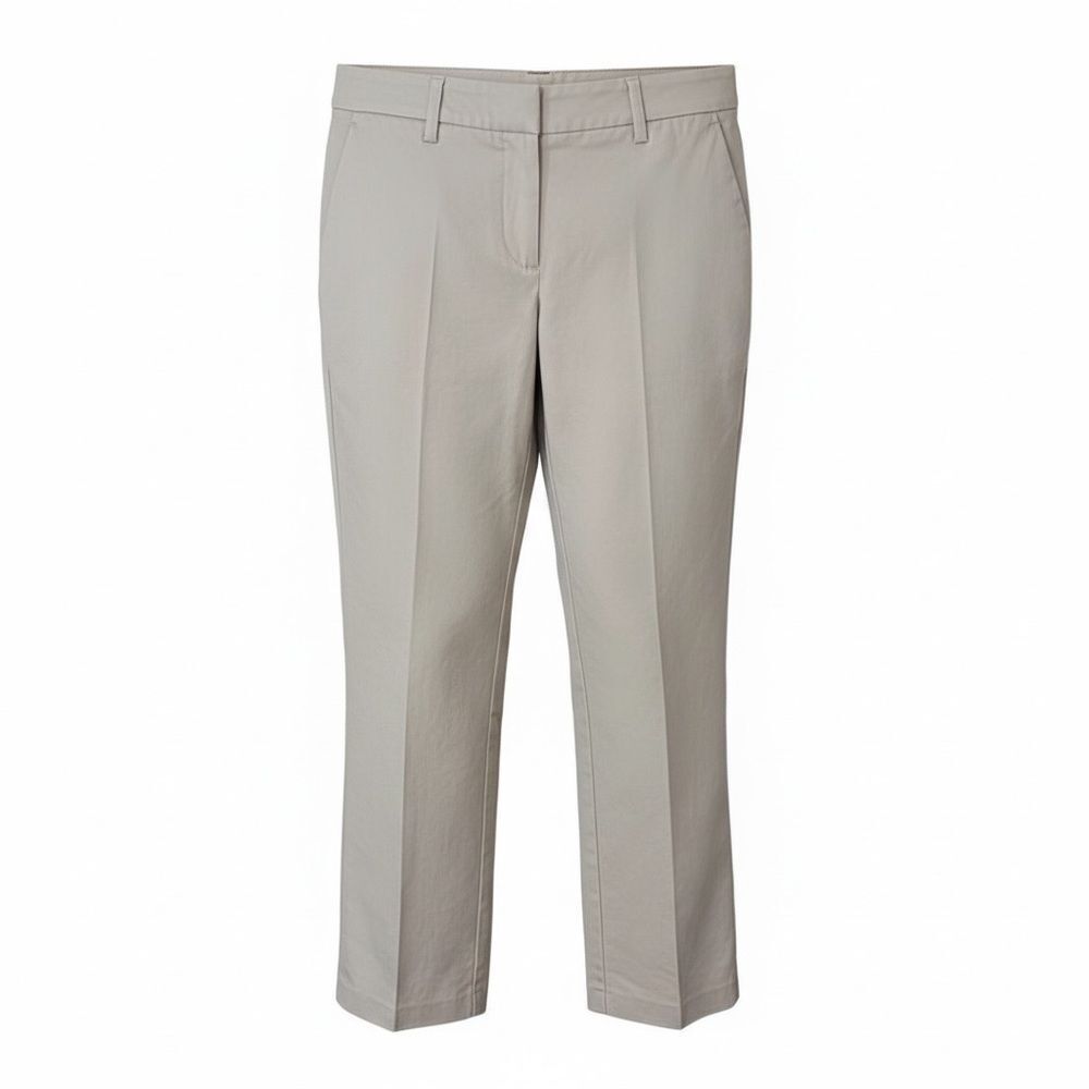 Willi Smith Cotton Blend Cropped Khaki Pants‎